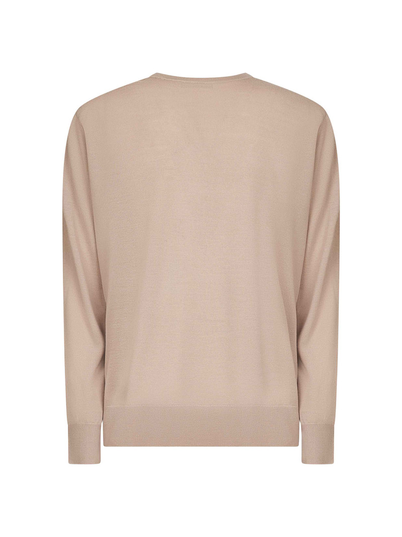 Dries Van Noten Pink fine Merino wool loose-fit sweater outlook