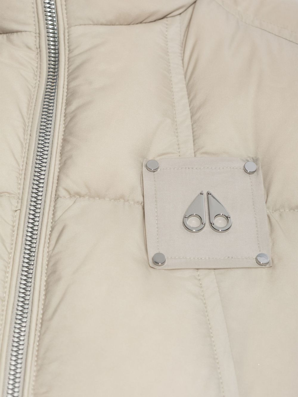quilted logo-plaque vest - 5