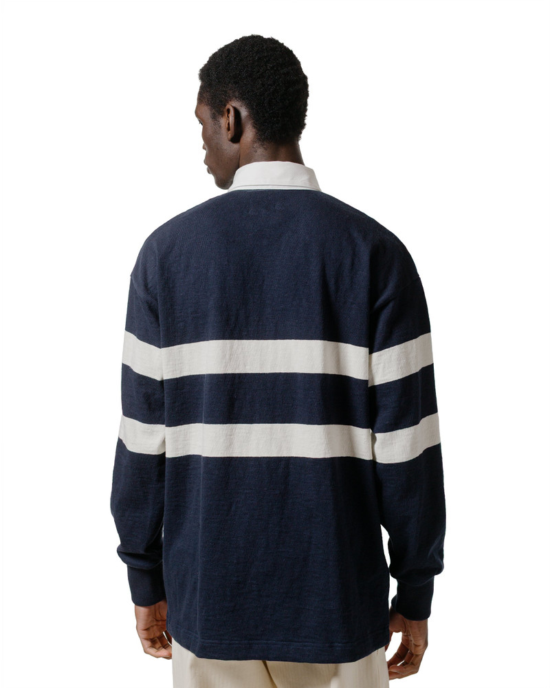 MC25013 Climbers' Striped Rugby Shirt Navy/Ecru 3