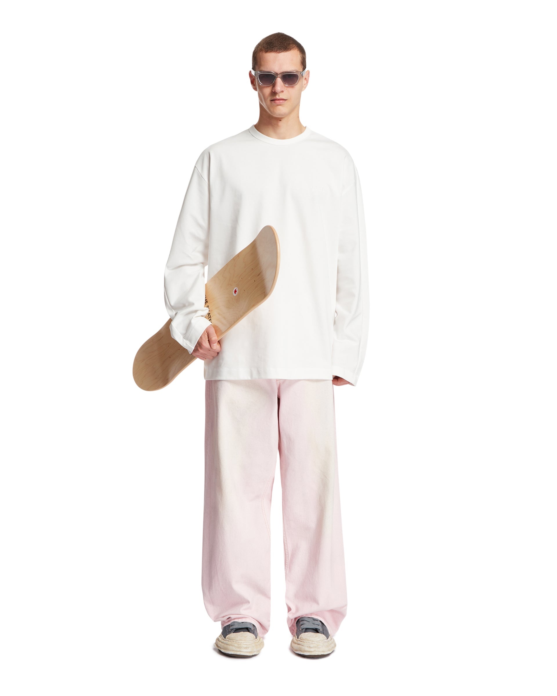 White Long Sleeve T-Shirt - 2