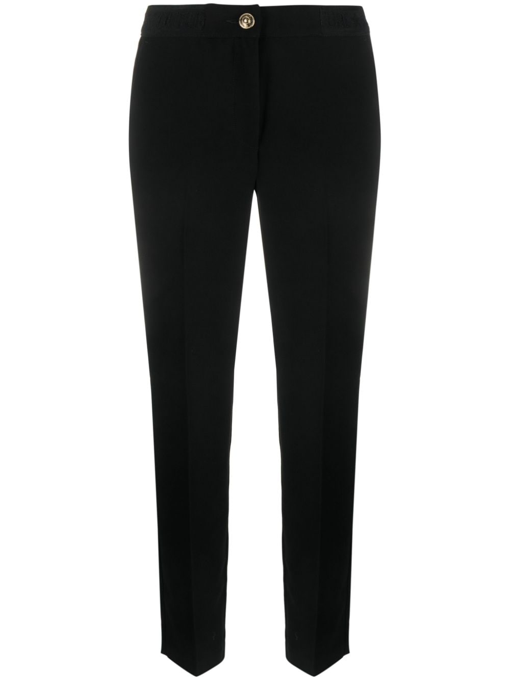 logo-waistband slim trousers - 1