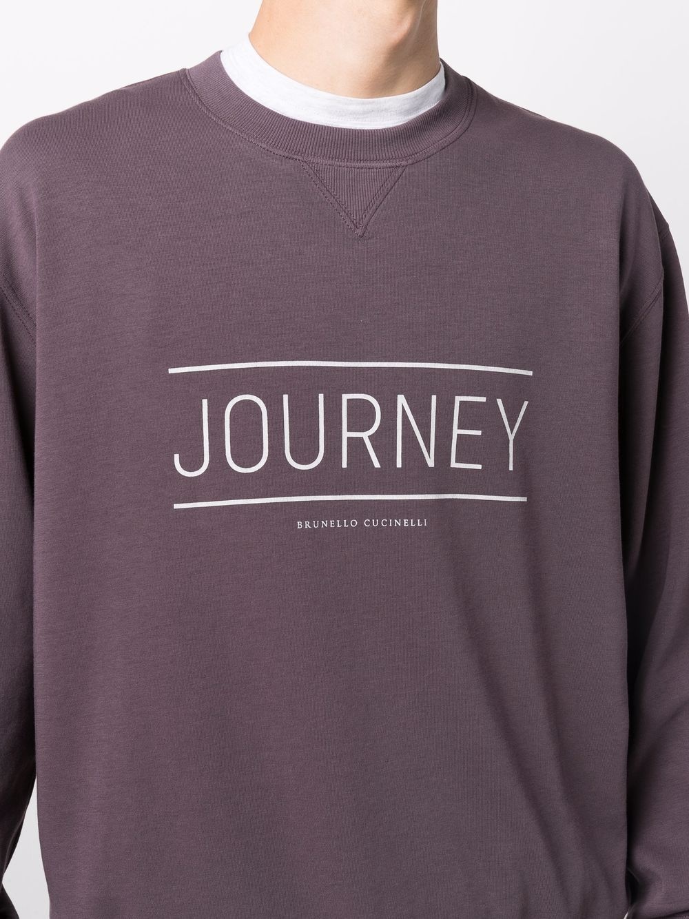 Journey-print fleece sweatshirt - 5