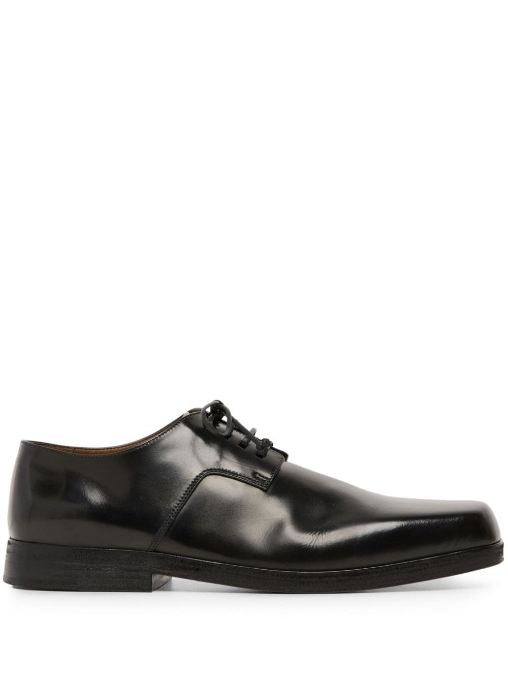 square toe leather derby shoes - 1