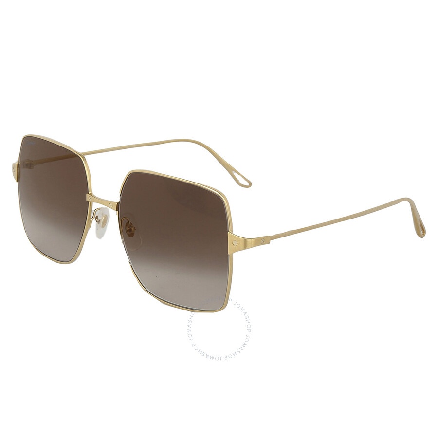 Cartier Santos de Cartier Brown Square Ladies Sunglasses CT0297S 002 57 - 5