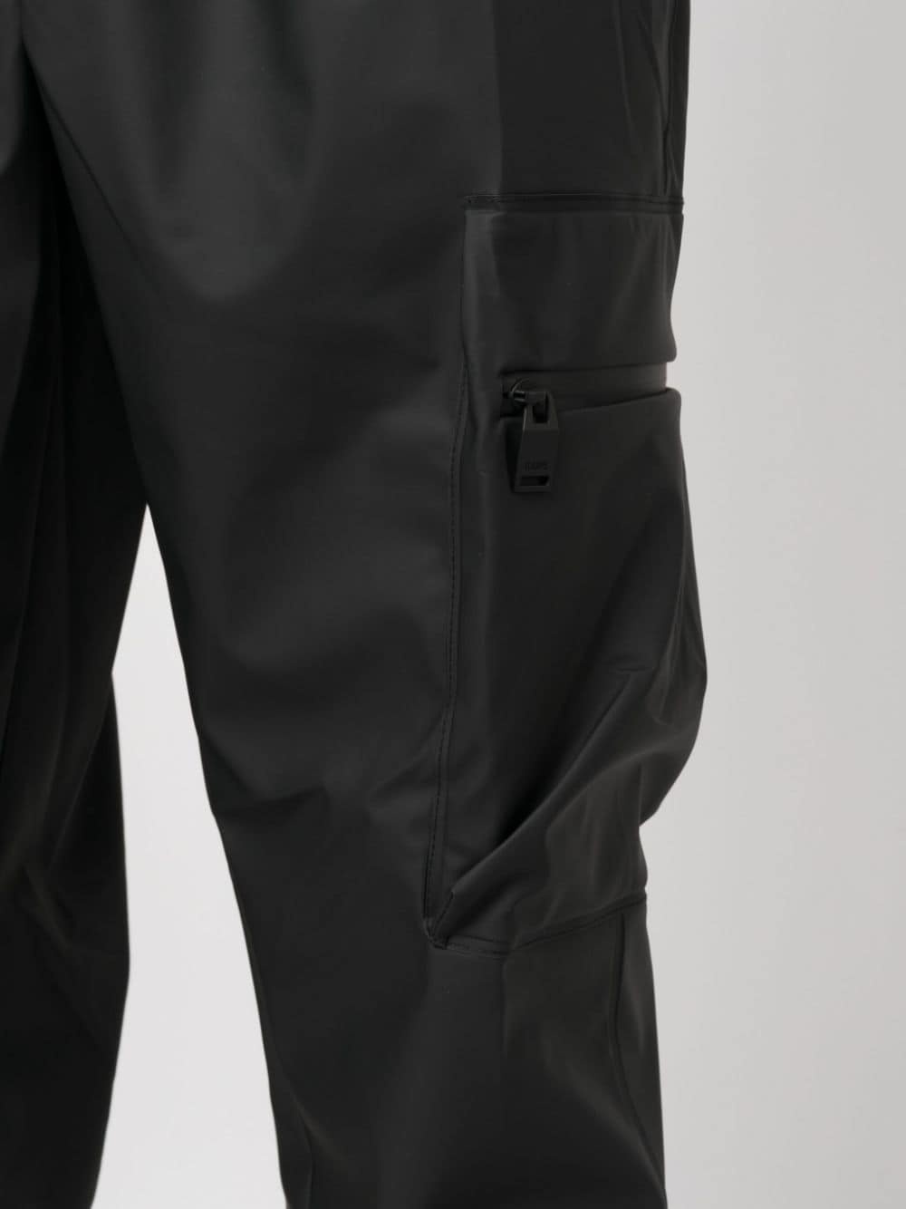 drawstring-waistband tapered cargo trousers - 5