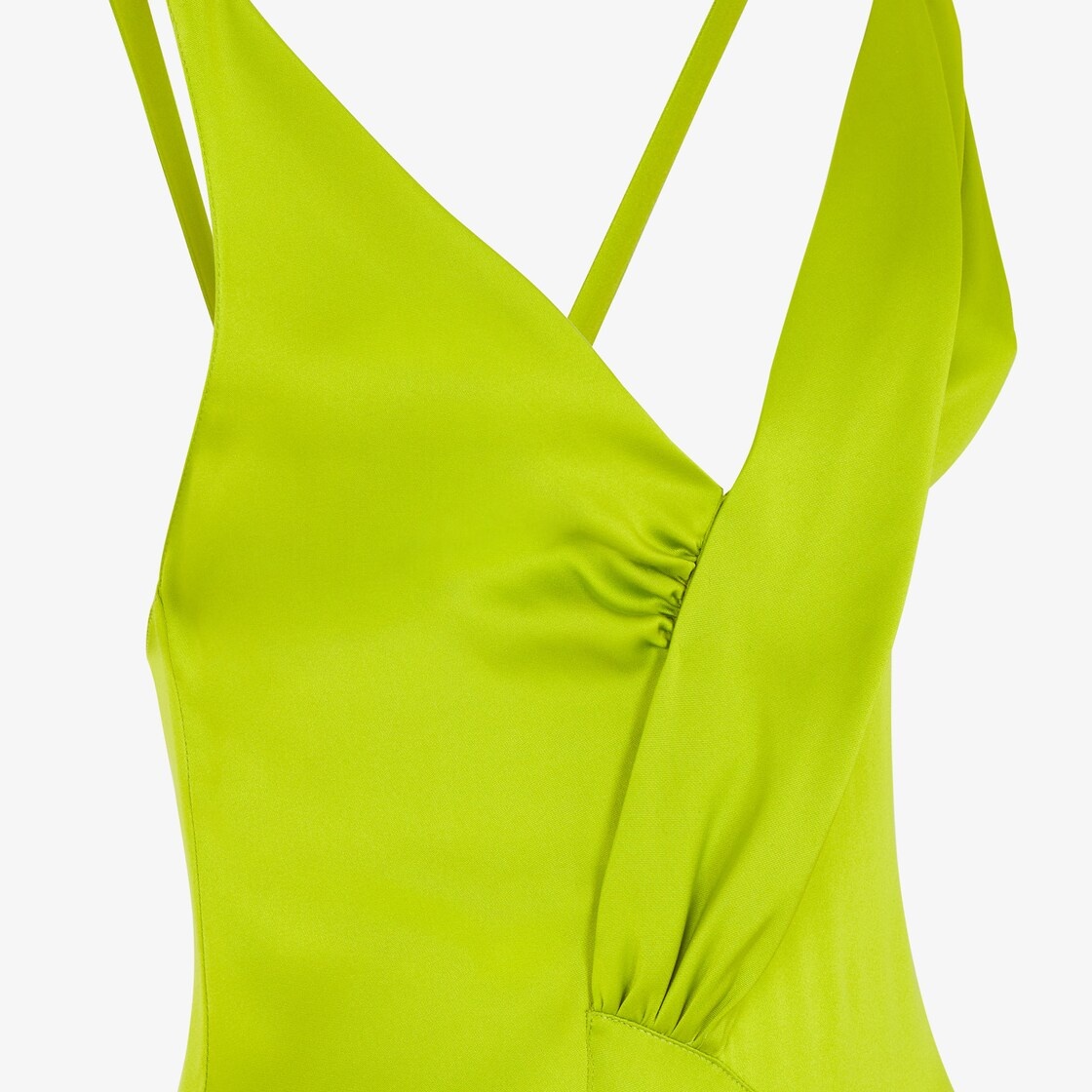 FENDI Acid green satin dress | REVERSIBLE