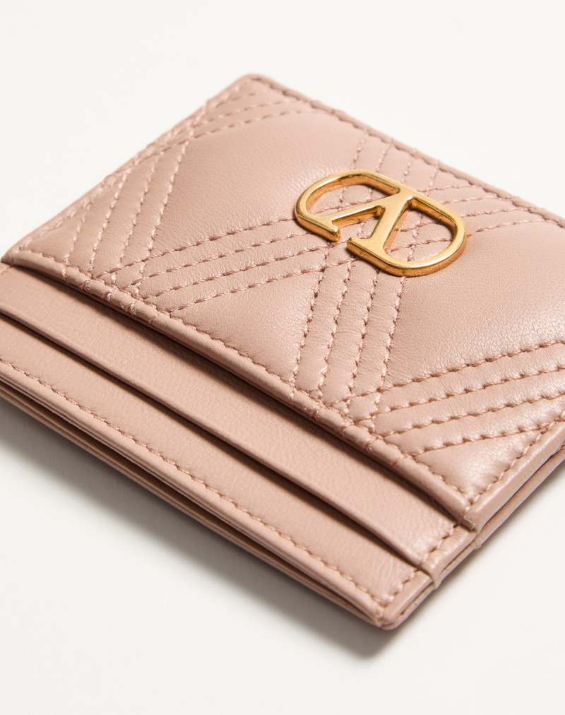 Valentino VALENTINO GARAVANI QUILTIE 67 CARDHOLDER IN QUILTED NAPPA LEATHER outlook