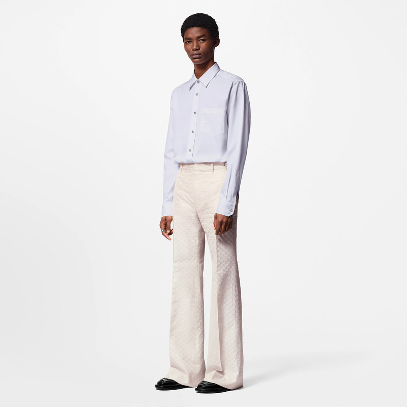 Louis Vuitton Silk And Cotton Blend Tailored Flared Pants outlook