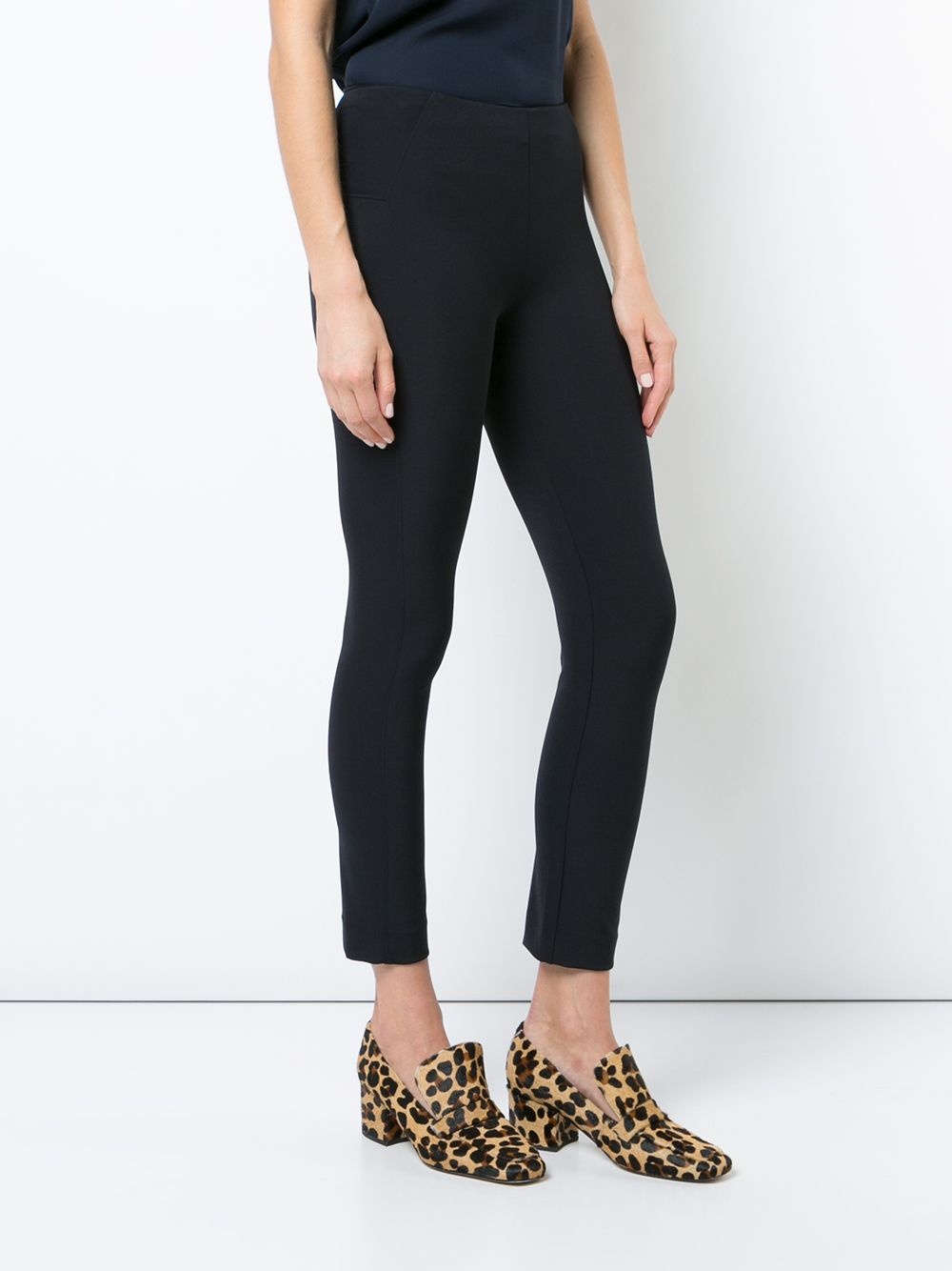 zip back cropped trousers - 3