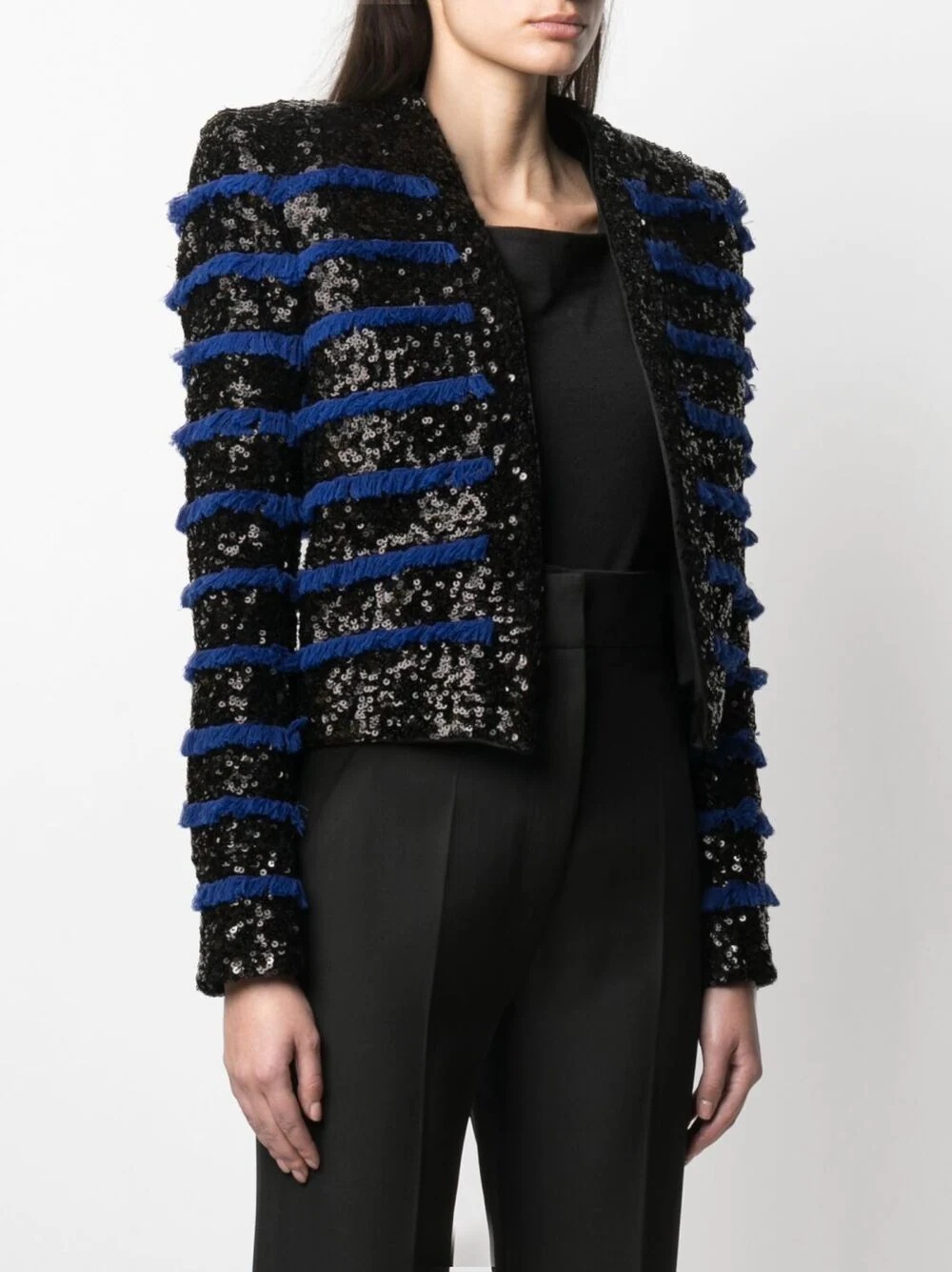 fringed sequinned jacket - 3