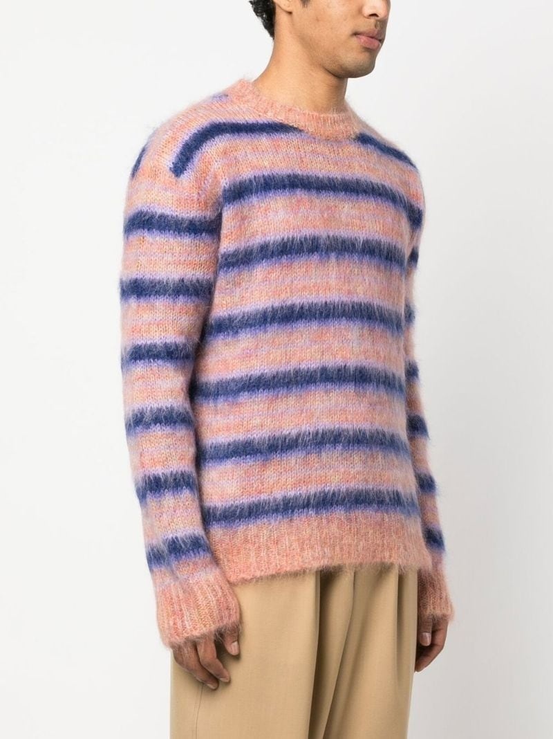 striped mohair-blend jumper - 3