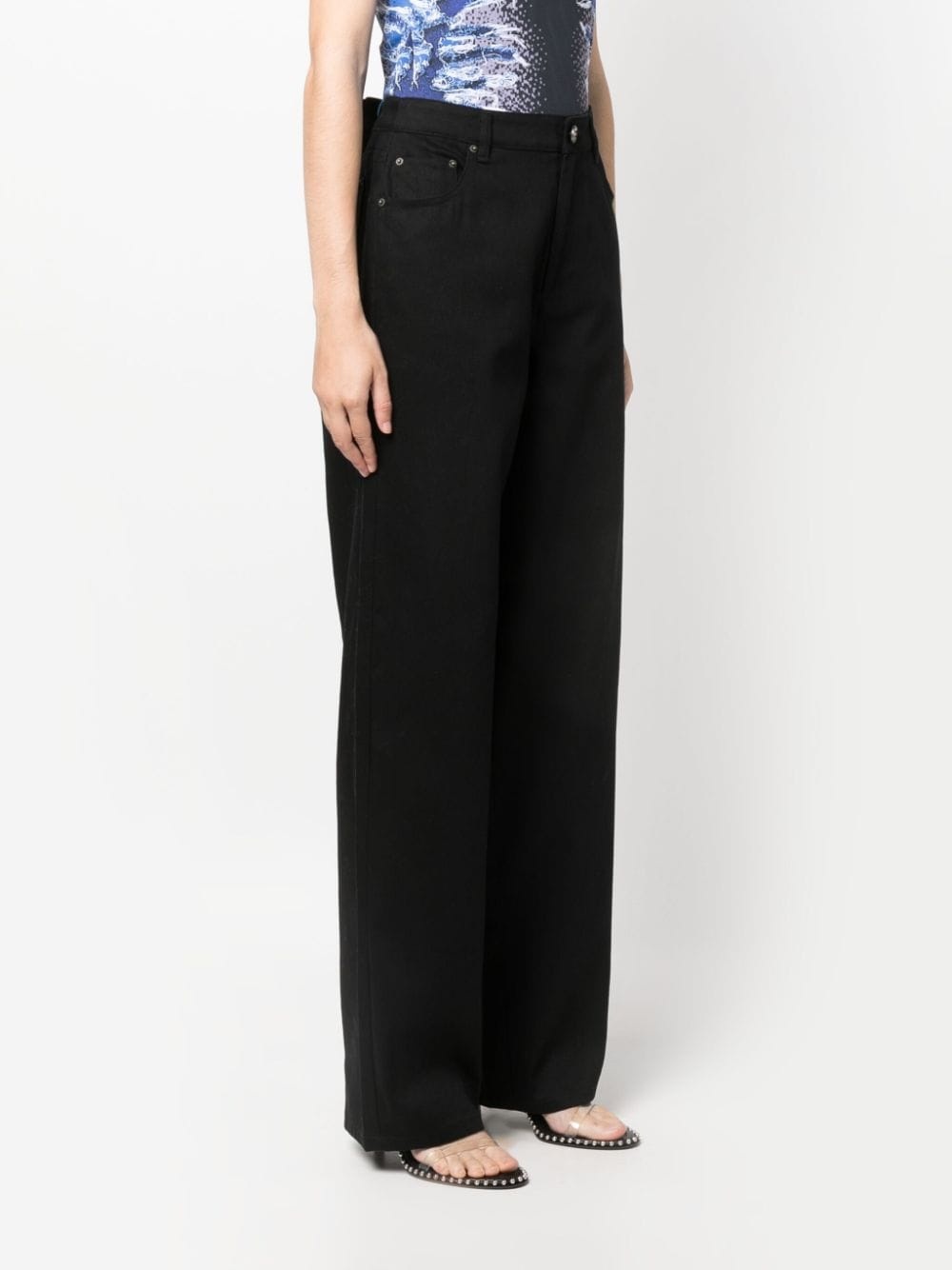 logo-embellished straight-leg jeans - 3