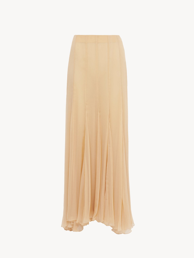 Chloé FLUID MAXI SKIRT IN SILK MOUSSELINE outlook