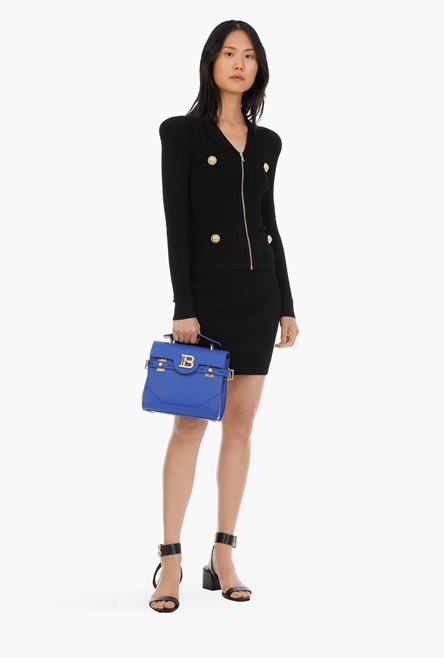 Black knit cardigan with decorative buttons - 2