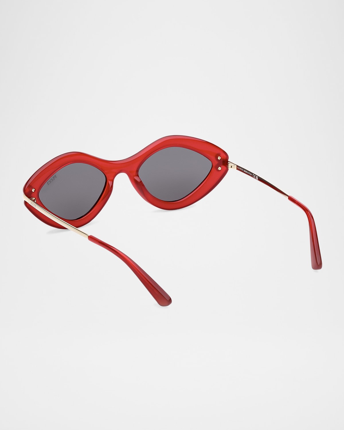 Logo Acetate & Metal Oval Sunglasses - 2