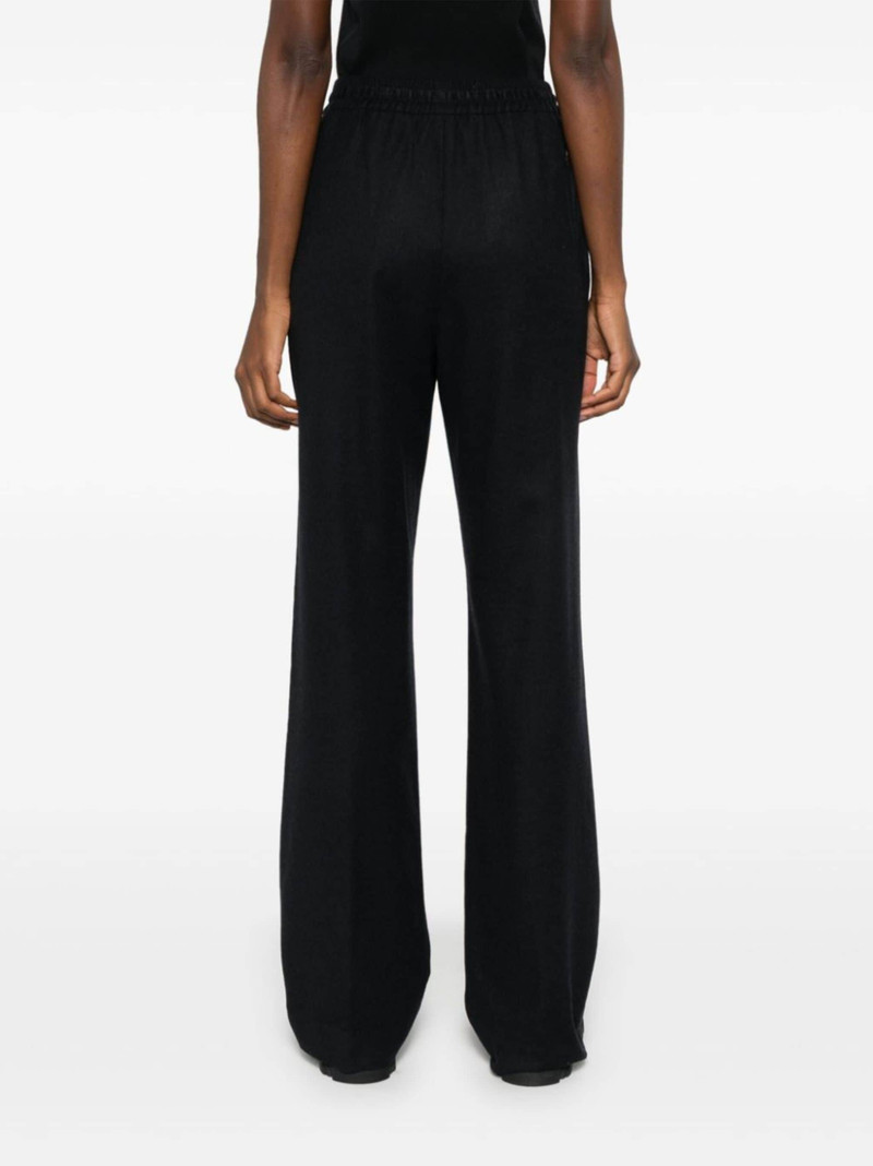 logo-appliqué felted straight trousers 4