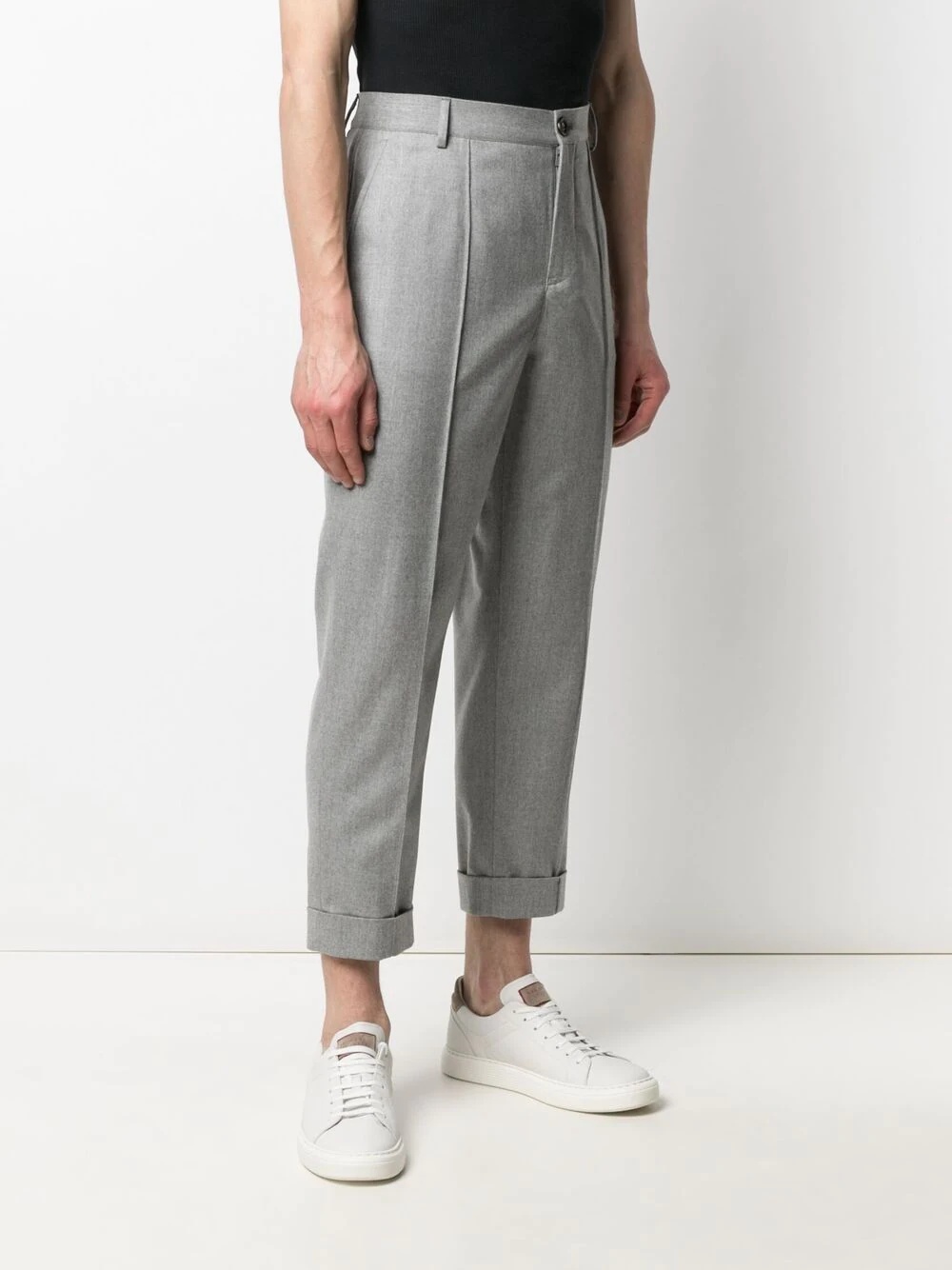 high-waisted ankle-grazer trousers - 3