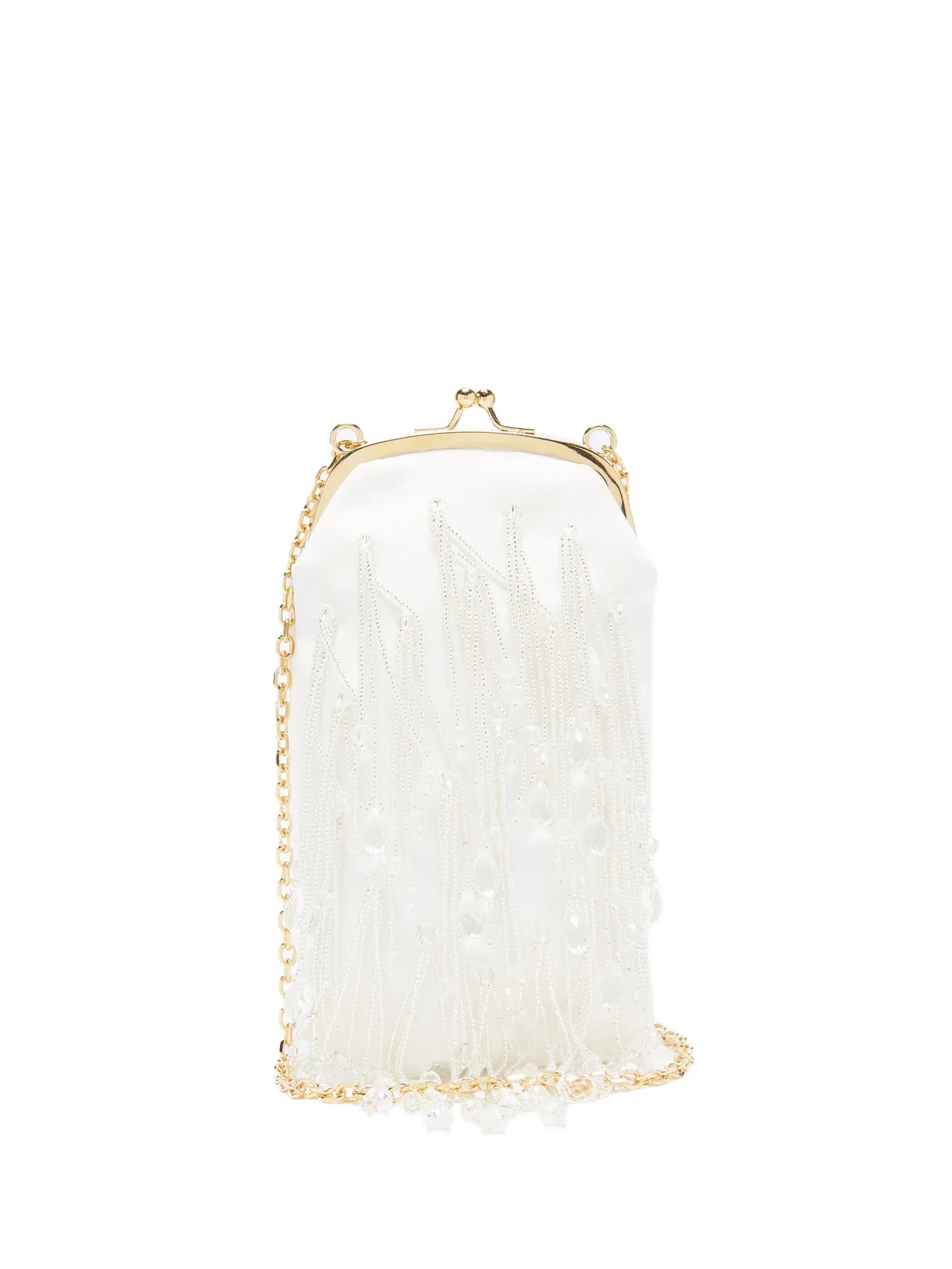 Bead-embroidered Mikado clutch - 1