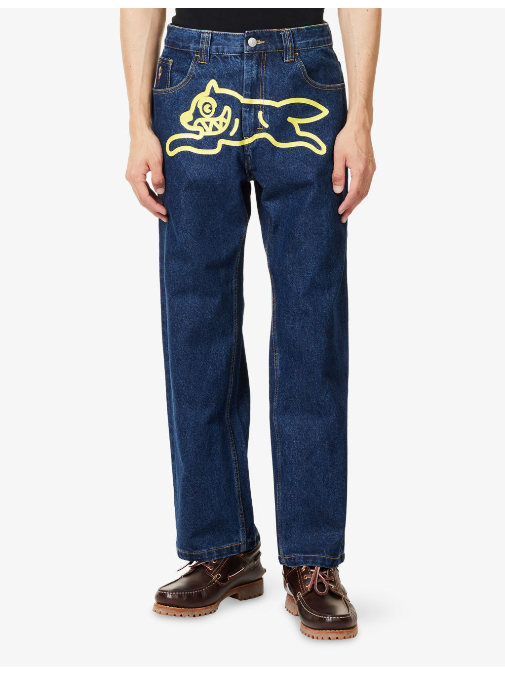 Running Dog Double Scoop Straight-Leg Denim Jeans - 3