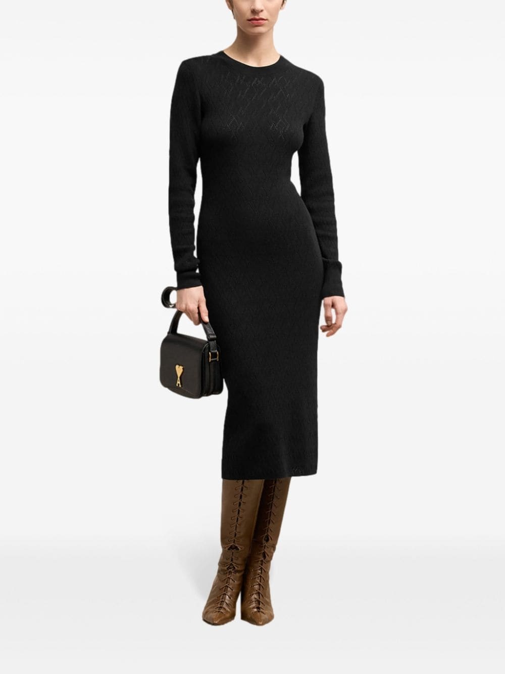 pointelle midi-dress - 2