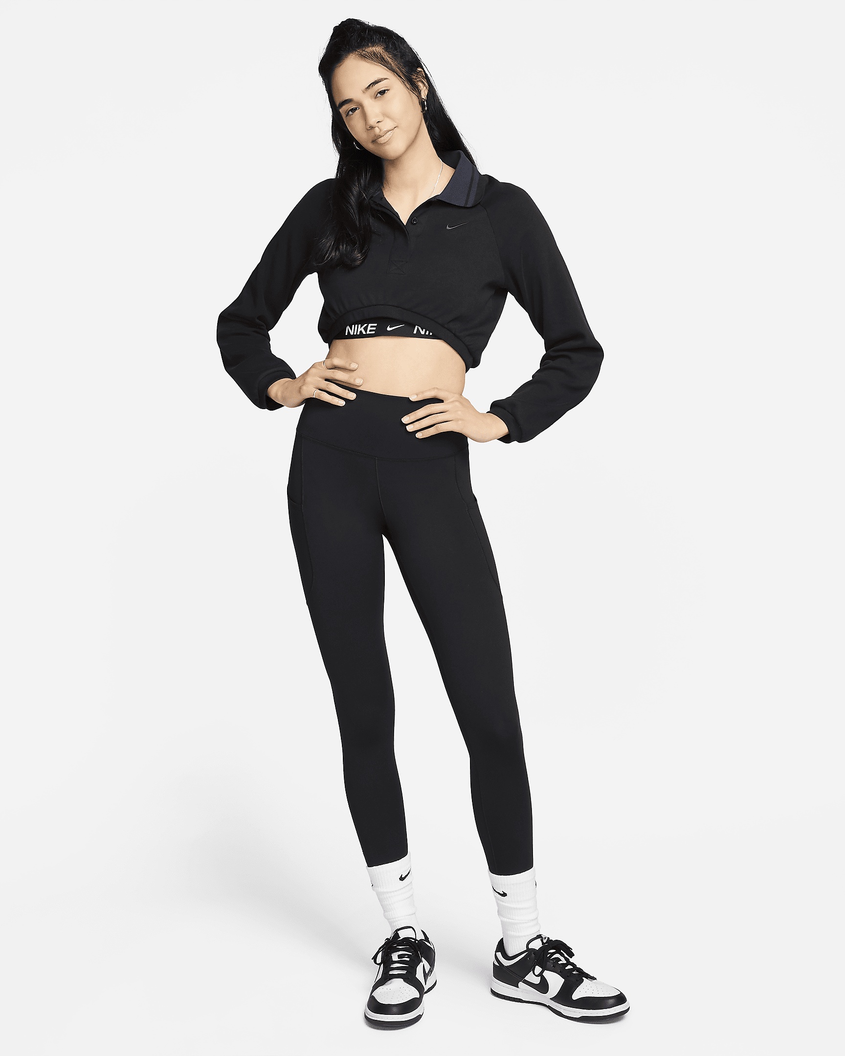 Nike One Women's High-Waisted 7/8 Leggings with Pockets - 8