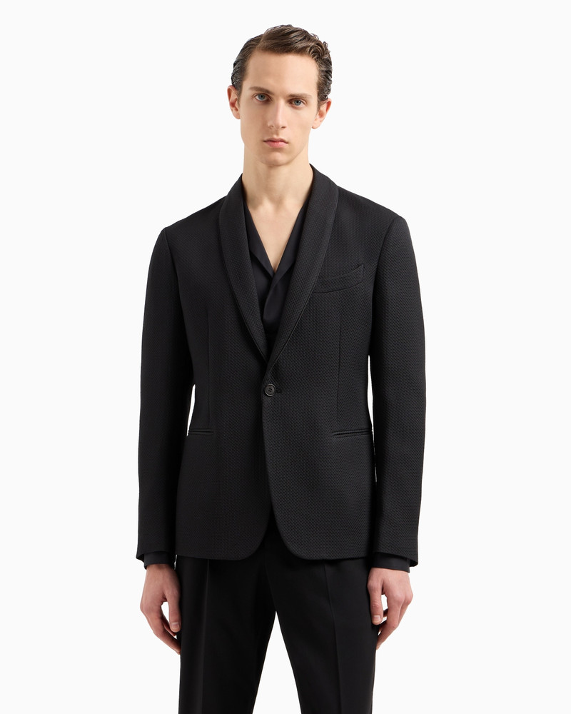 GIORGIO ARMANI SINGLE-BREASTED JACKET IN A SILK BLEND outlook