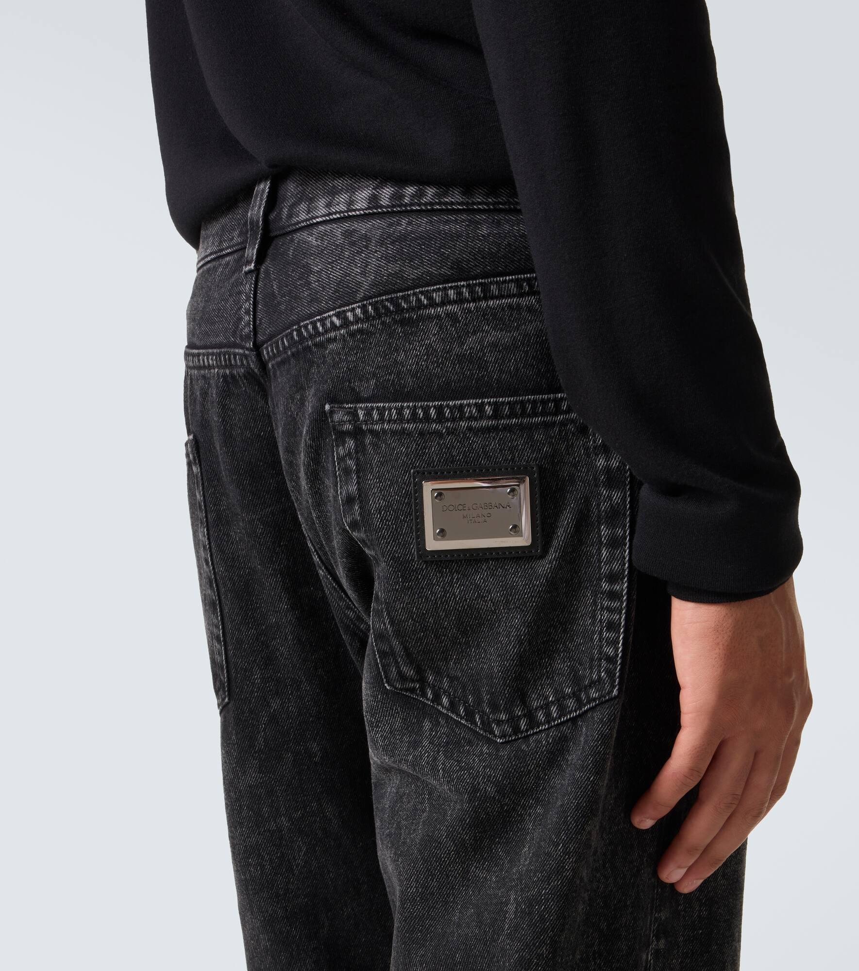 Mid-rise straight jeans - 6