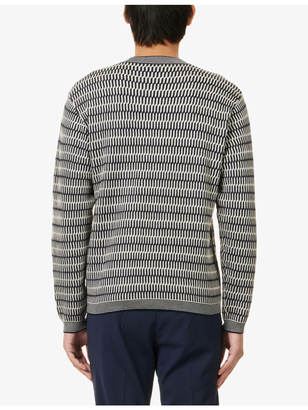 Patterned Crewneck Knitted-Wool Jumper - 4