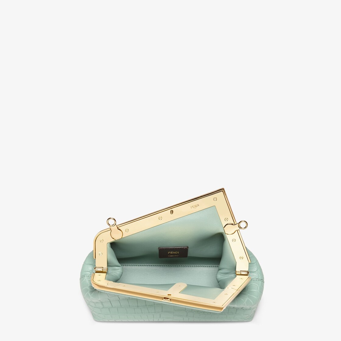 Mint green crocodile leather bag - 4