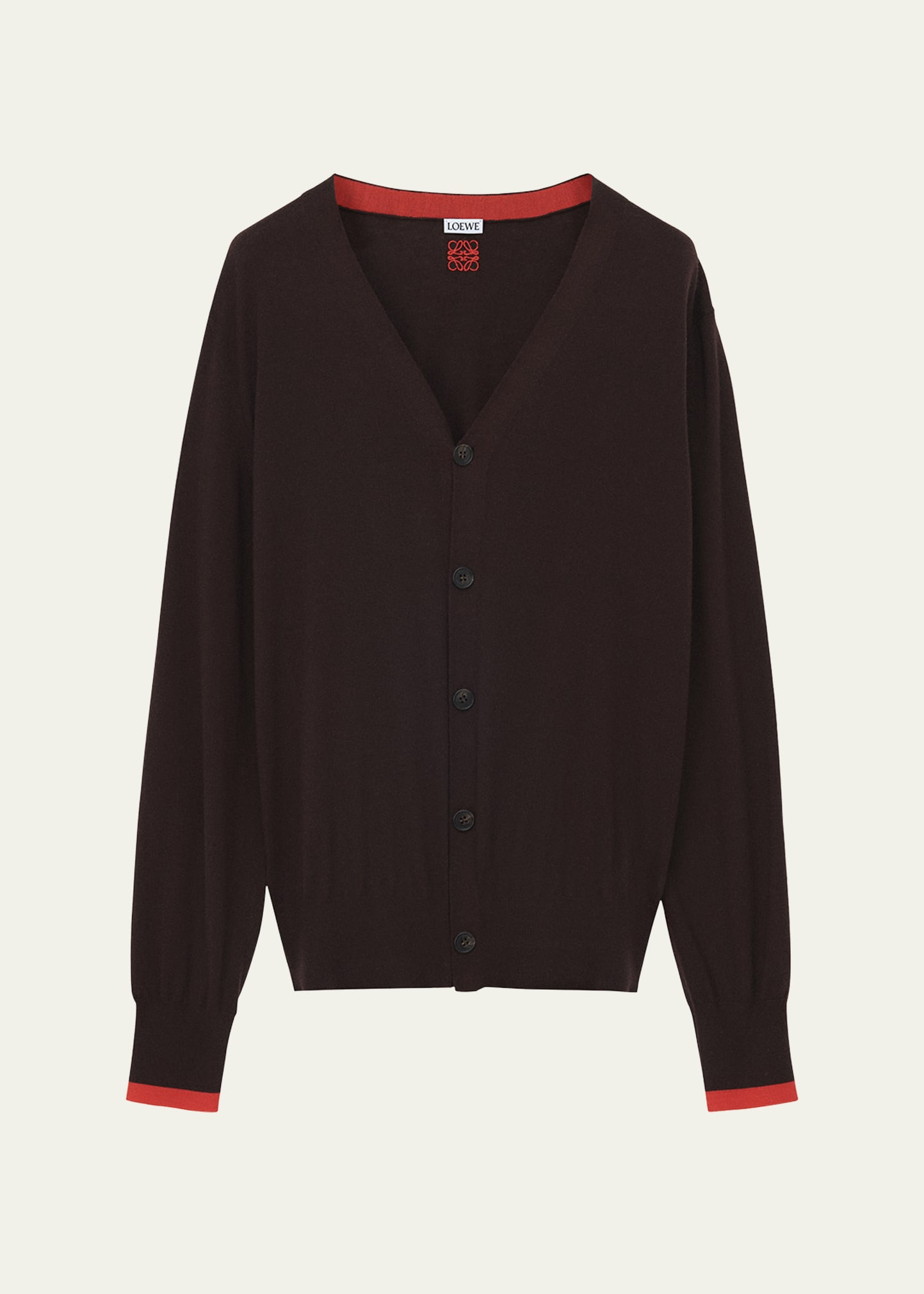 Men's Contrast-Trim Knit Cardigan - 1