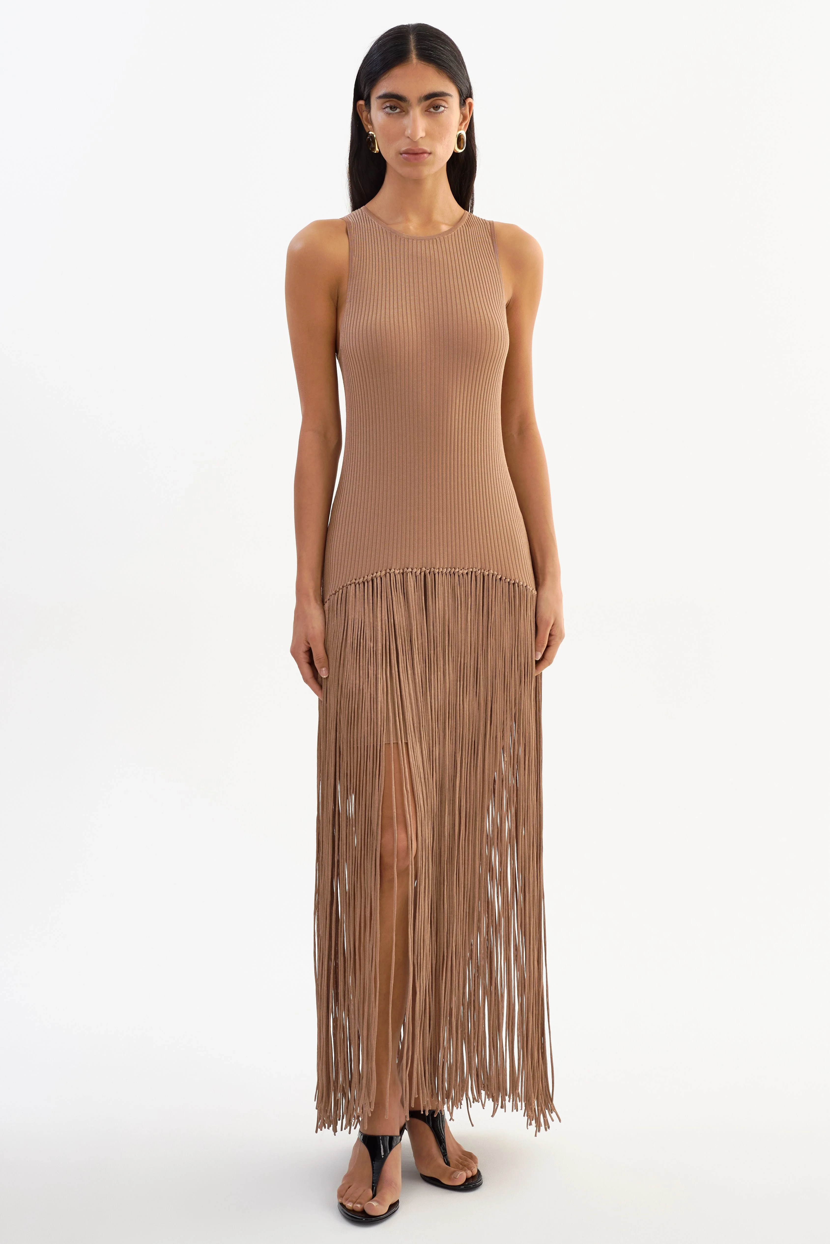 ADELITA | Shimmery Rib Knit Maxi Dress - 1