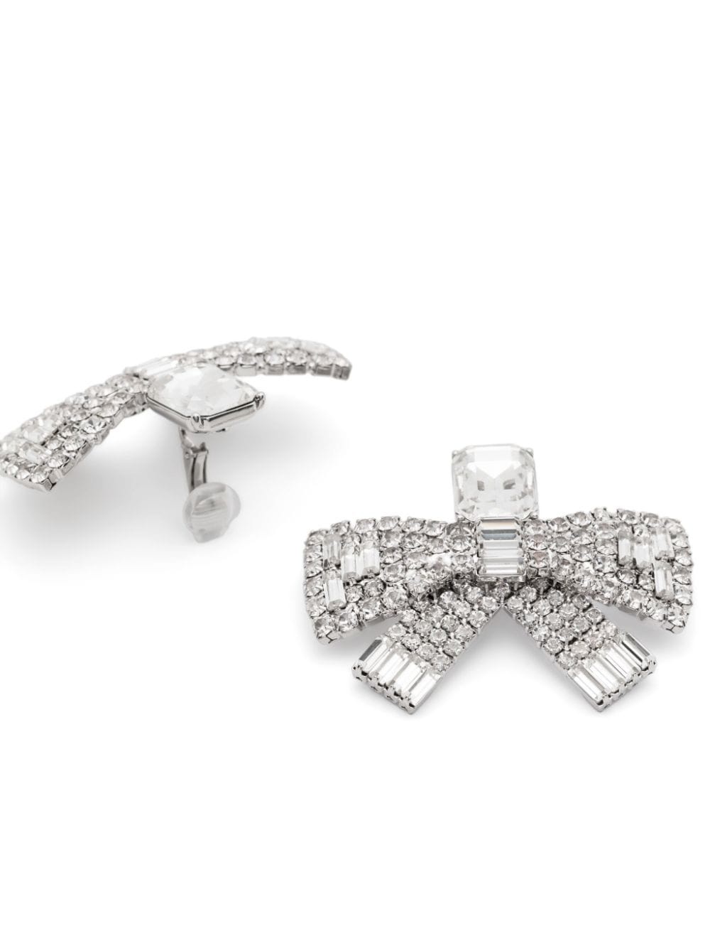 small crystal-bow earrings - 3