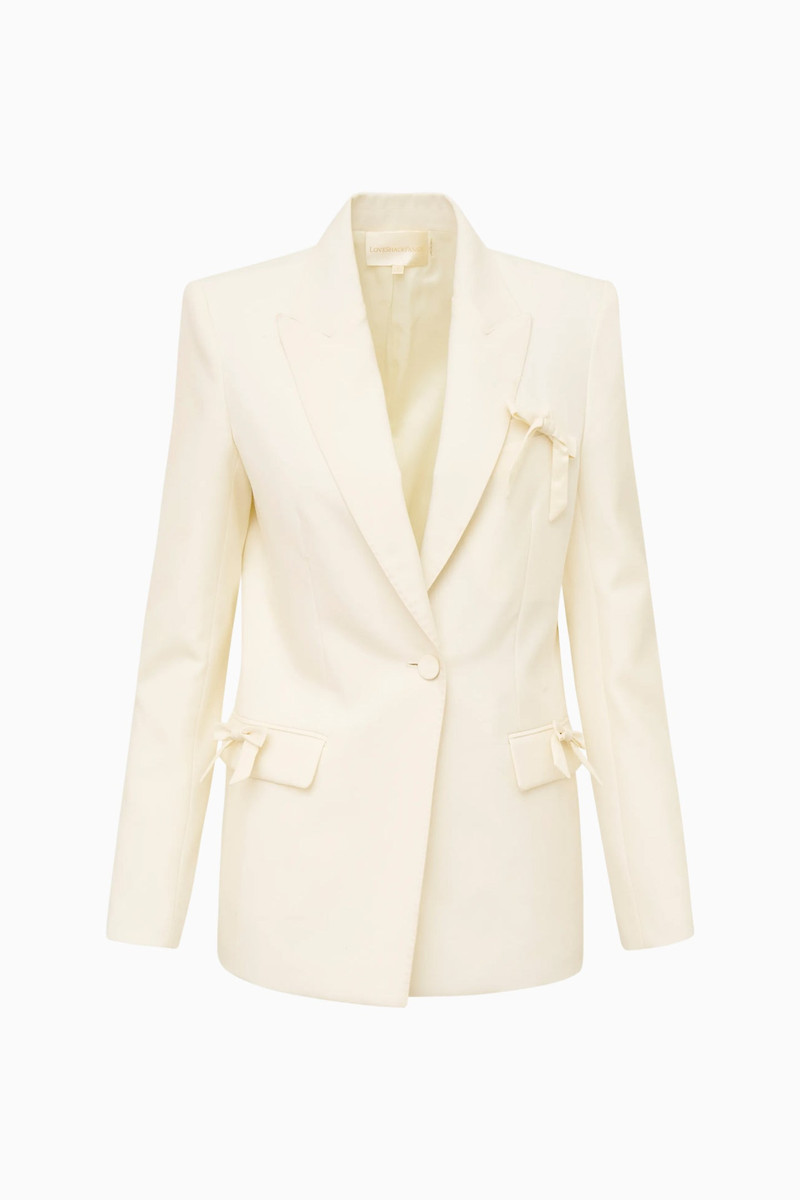 Shayne Wool-Blend Bow-Embellished Blazer 1
