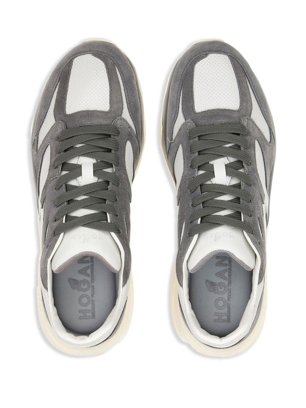 panelled suede sneakers - 5
