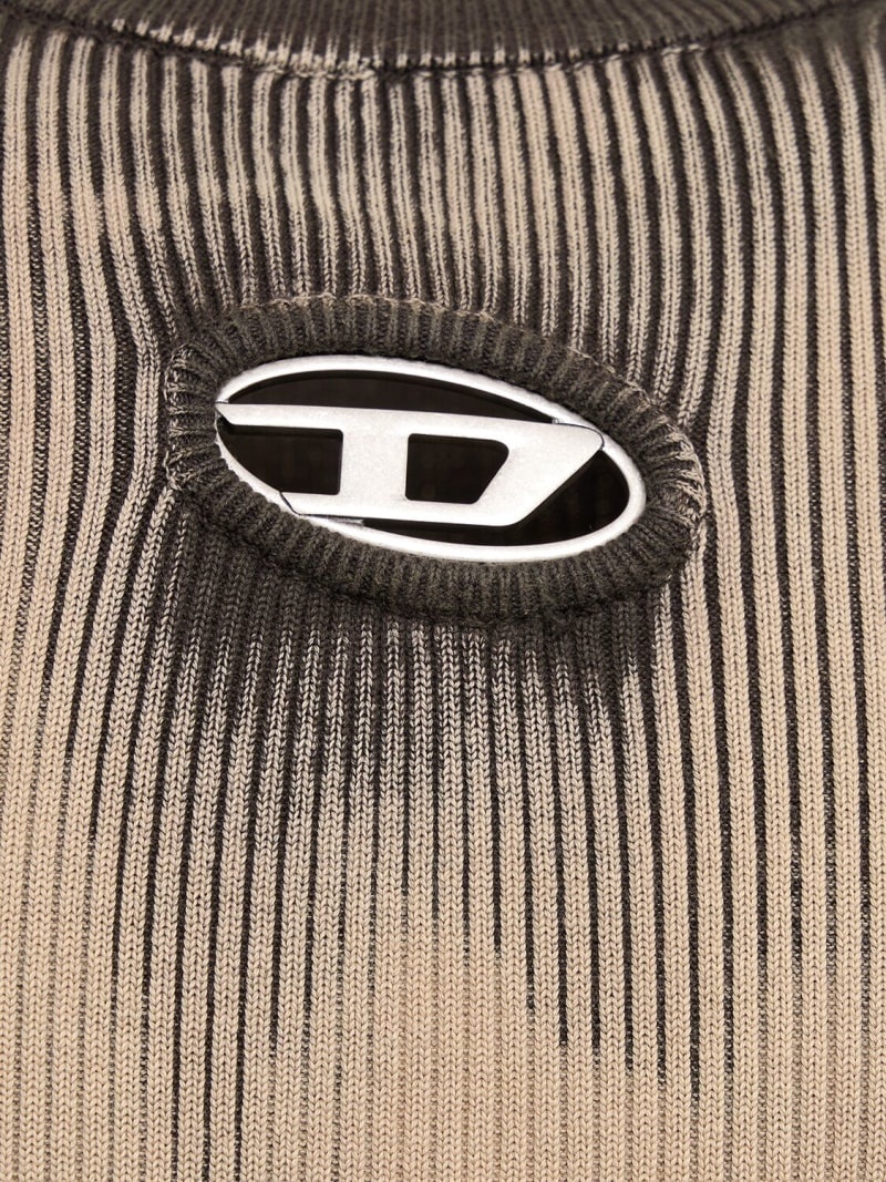 Oval-D slim cotton blend knit sweater - 4
