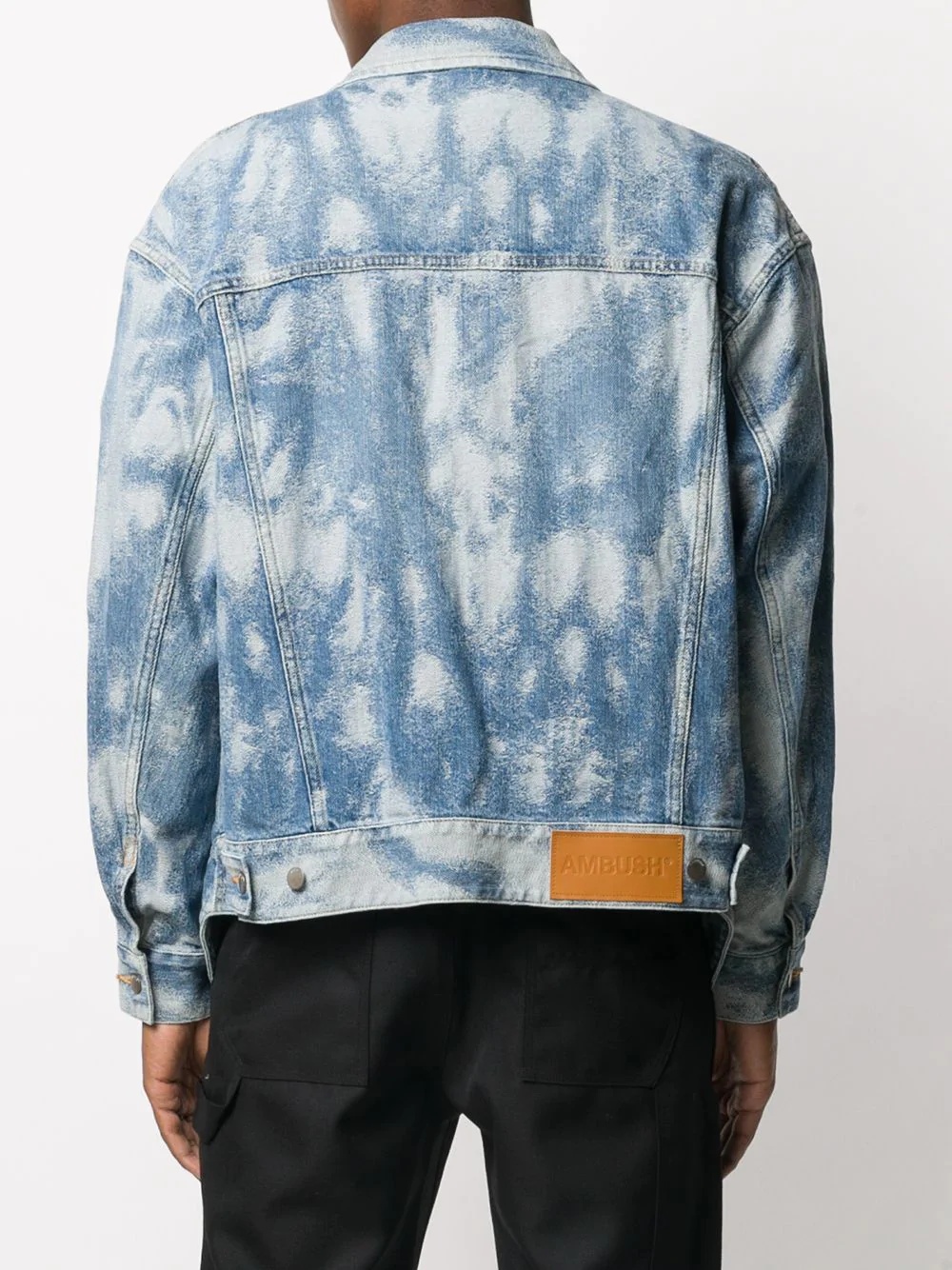 bleached-effect denim jacket - 5