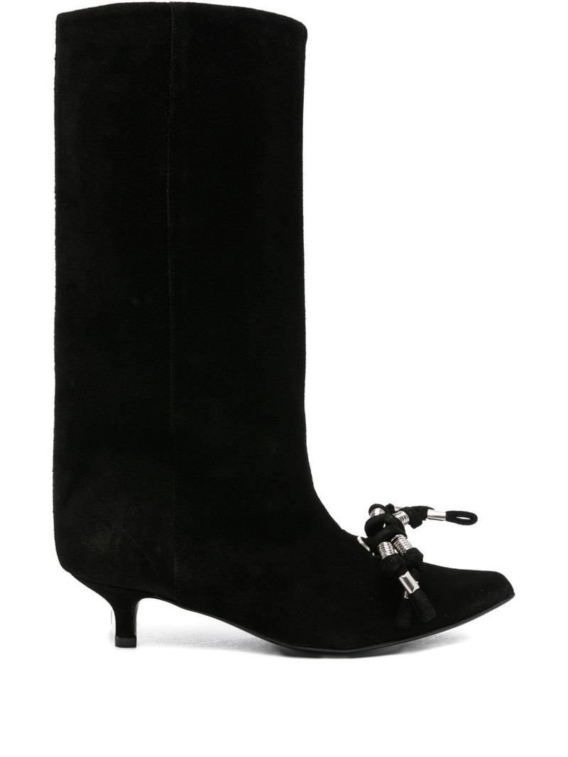 45mm knotted-tassel suede boots 1