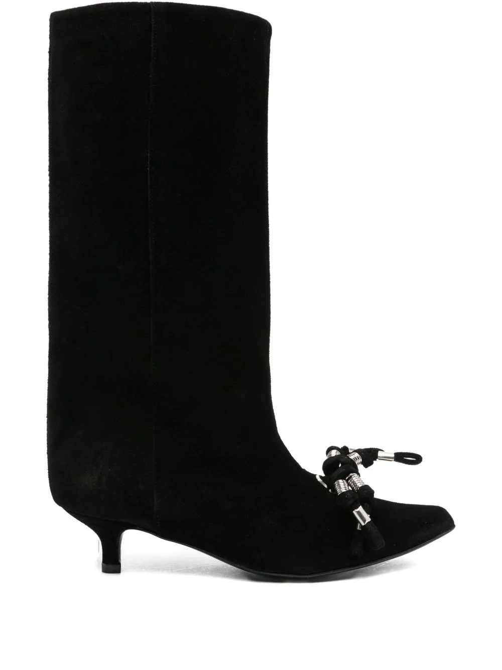 45mm knotted-tassel suede boots - 1