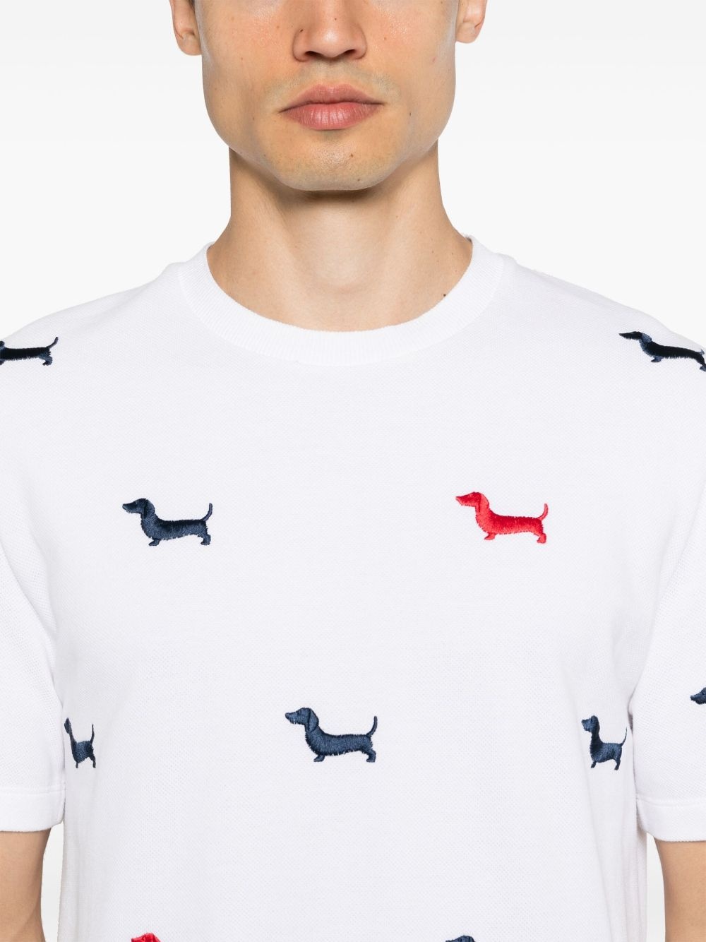 dog-embroidery T-shirt - 5