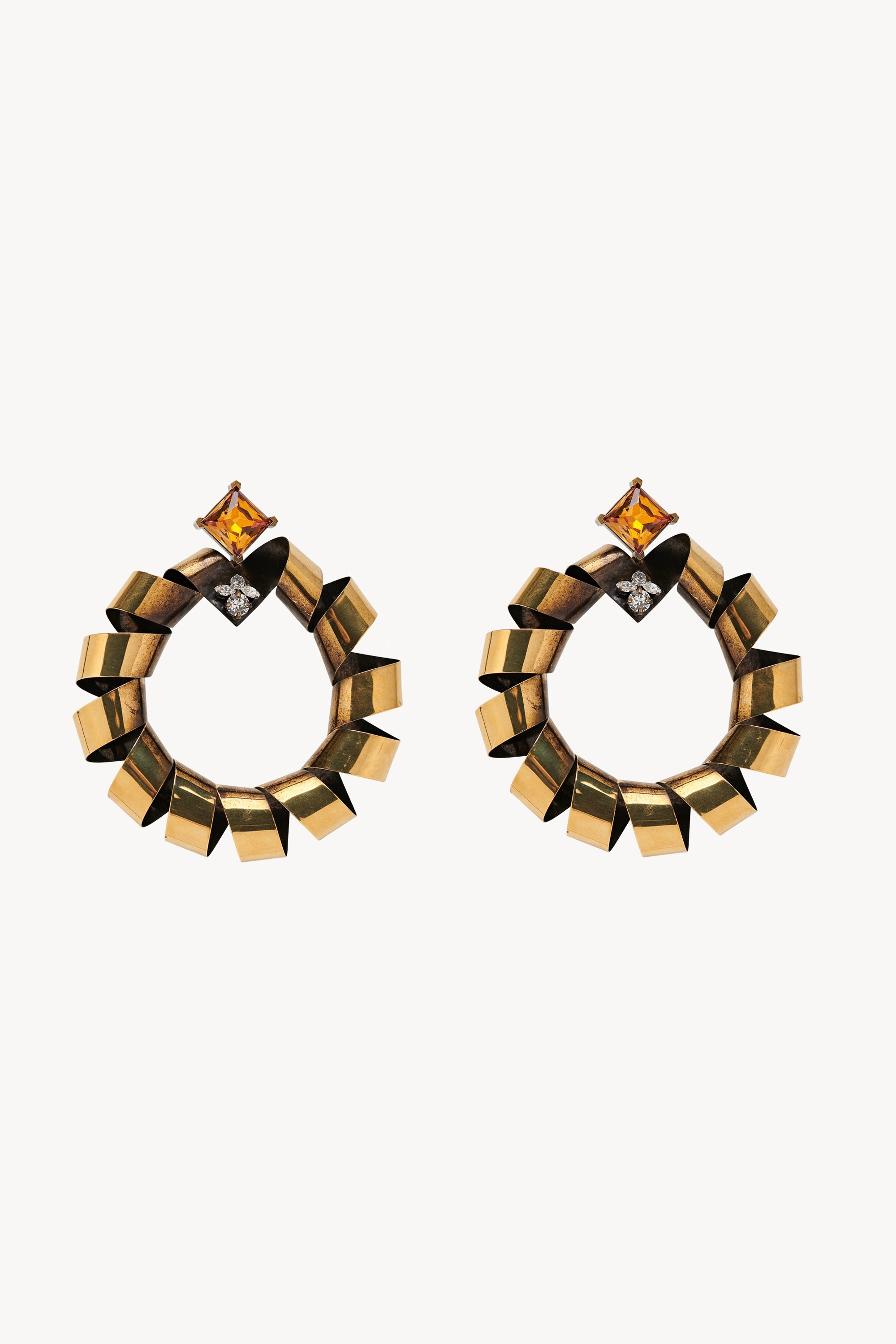 Emma Earrings in Brass - 1