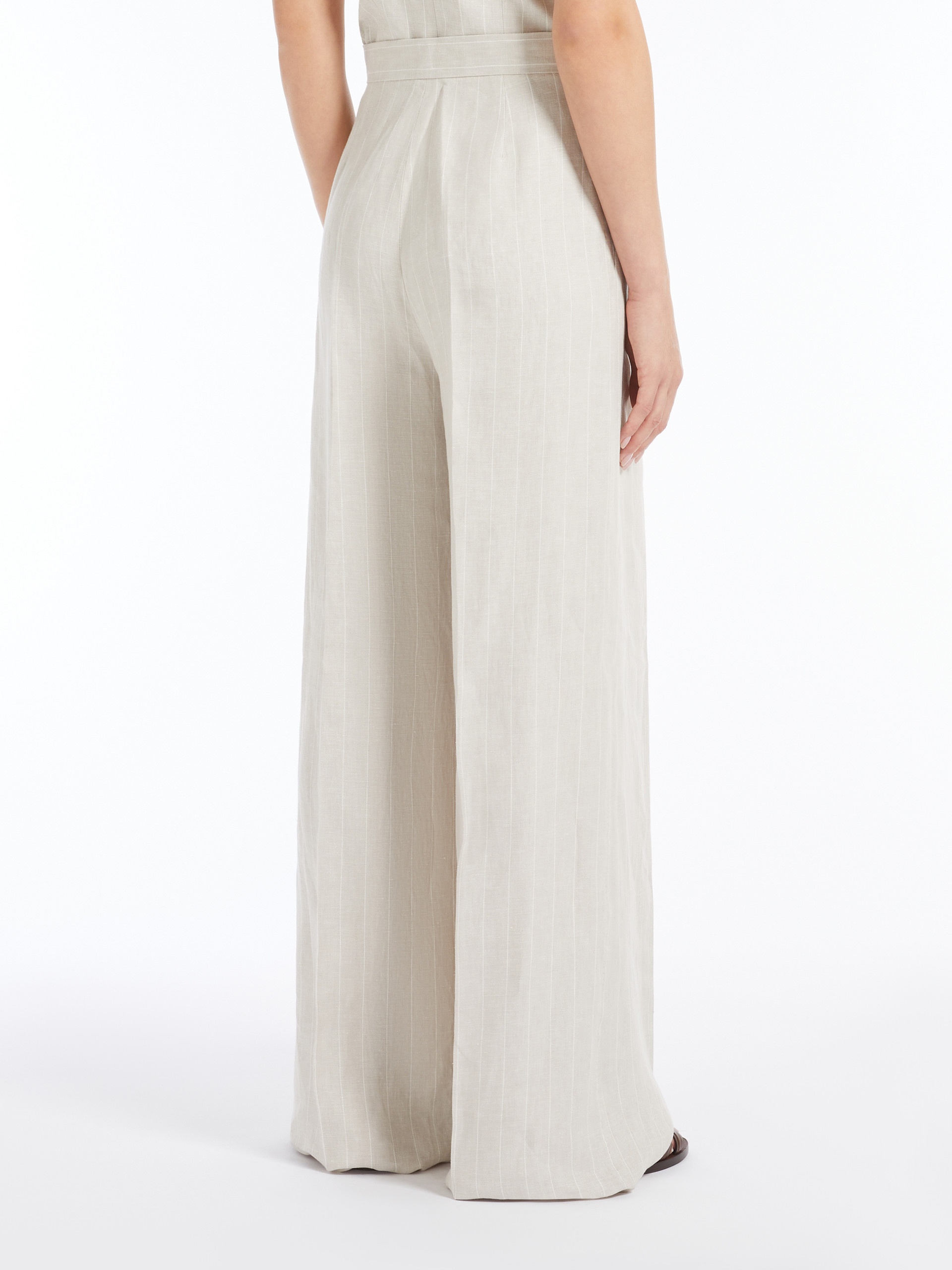 RAUCHE Wide linen trousers - 4