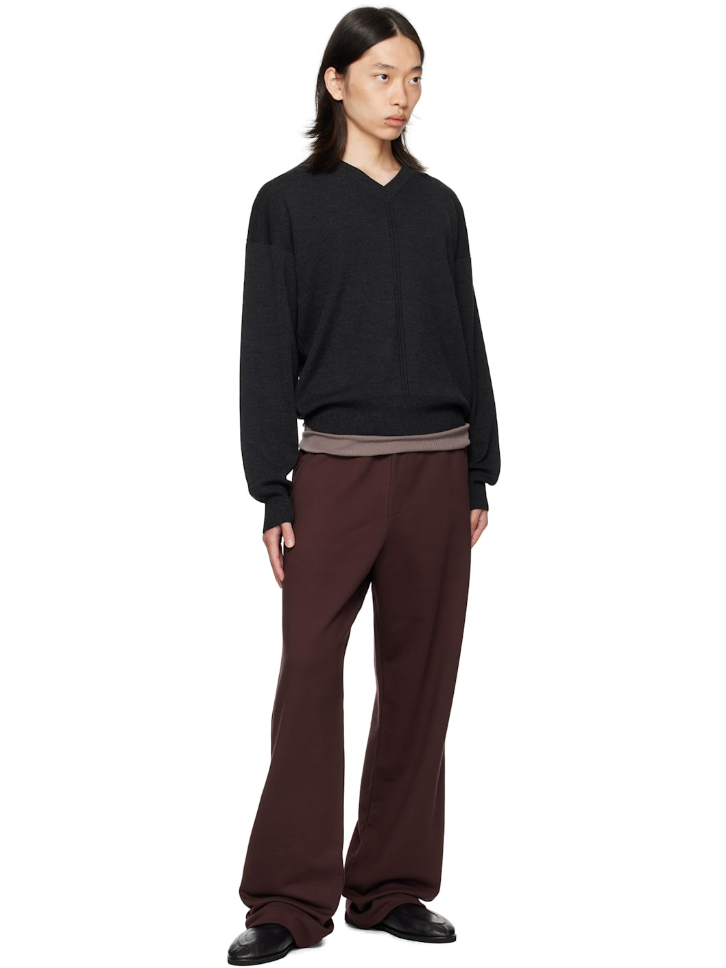 Burgundy Drawstring Sweatpants - 4