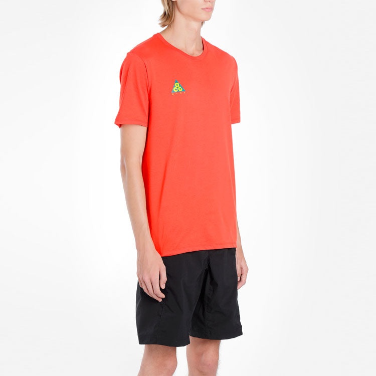 Men's Nike ACG Back Printing Short Sleeve Red T-Shirt AQ3951-634 - 5