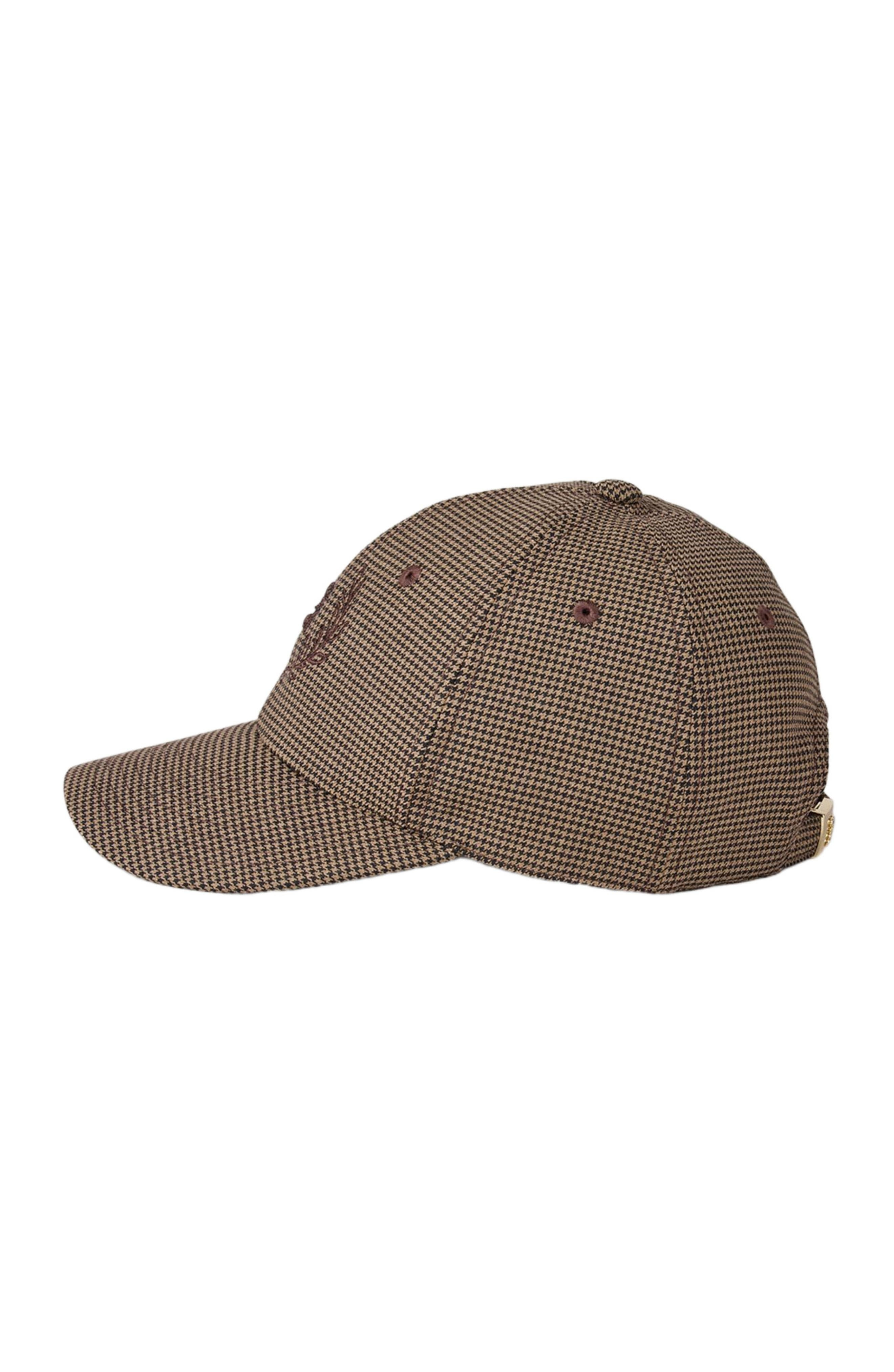 SANDRO Houndstooth print cap in Brown at Nordstrom - 2