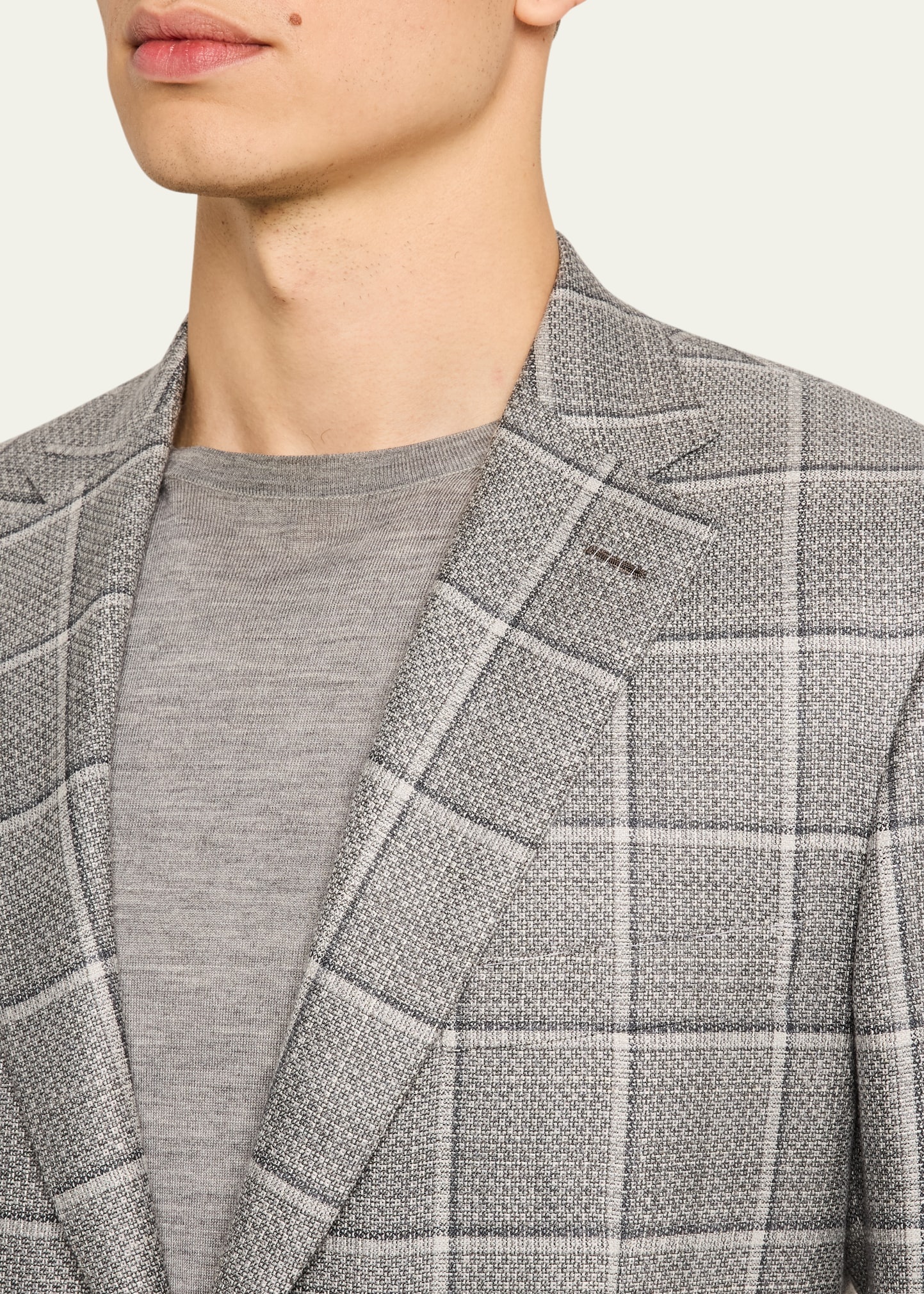 Men's Cashmere-Blend Plaid Sport Coat - 7