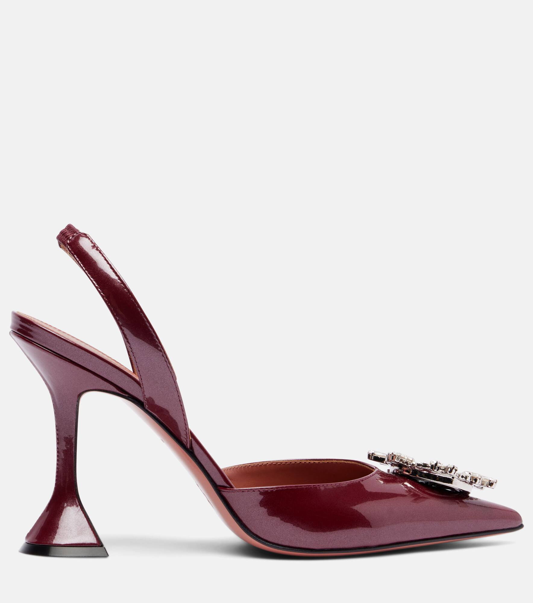 Begum 95 patent leather slingback pumps - 4