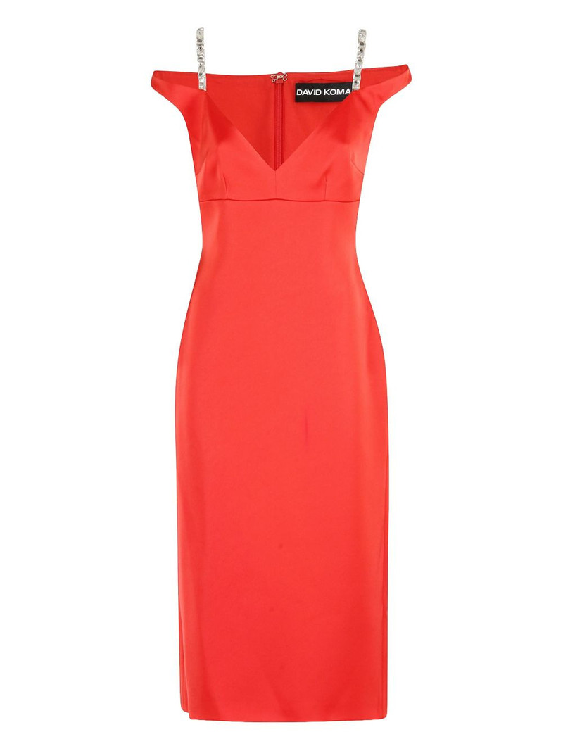 crystal-strap midi dress 1