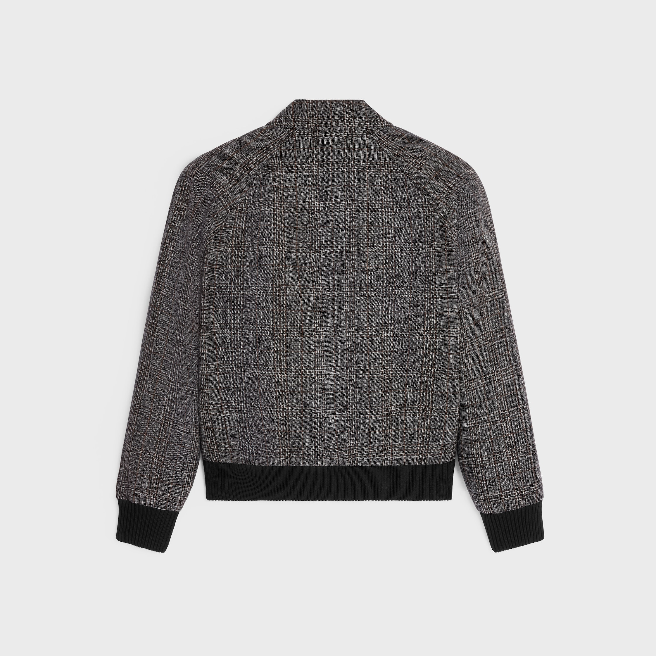 triomphe blouson jacket in prince of wales wool - 2