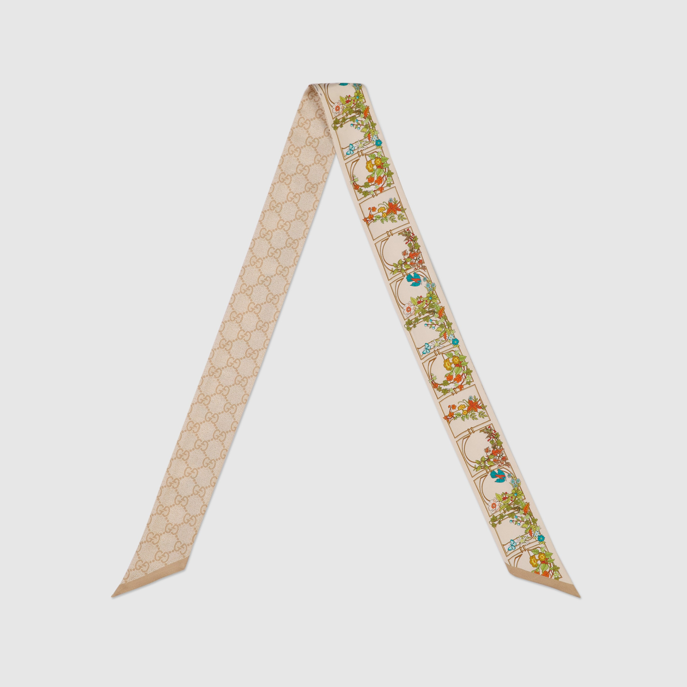 Printed silk neck bow - 2