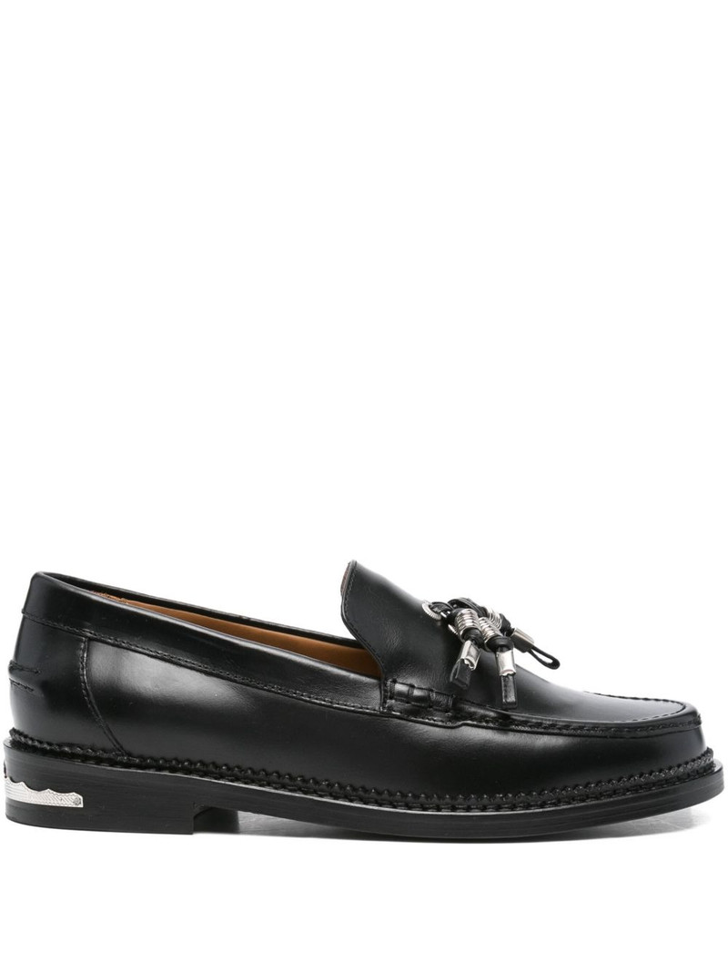 tassel-embellished leather loafers 1